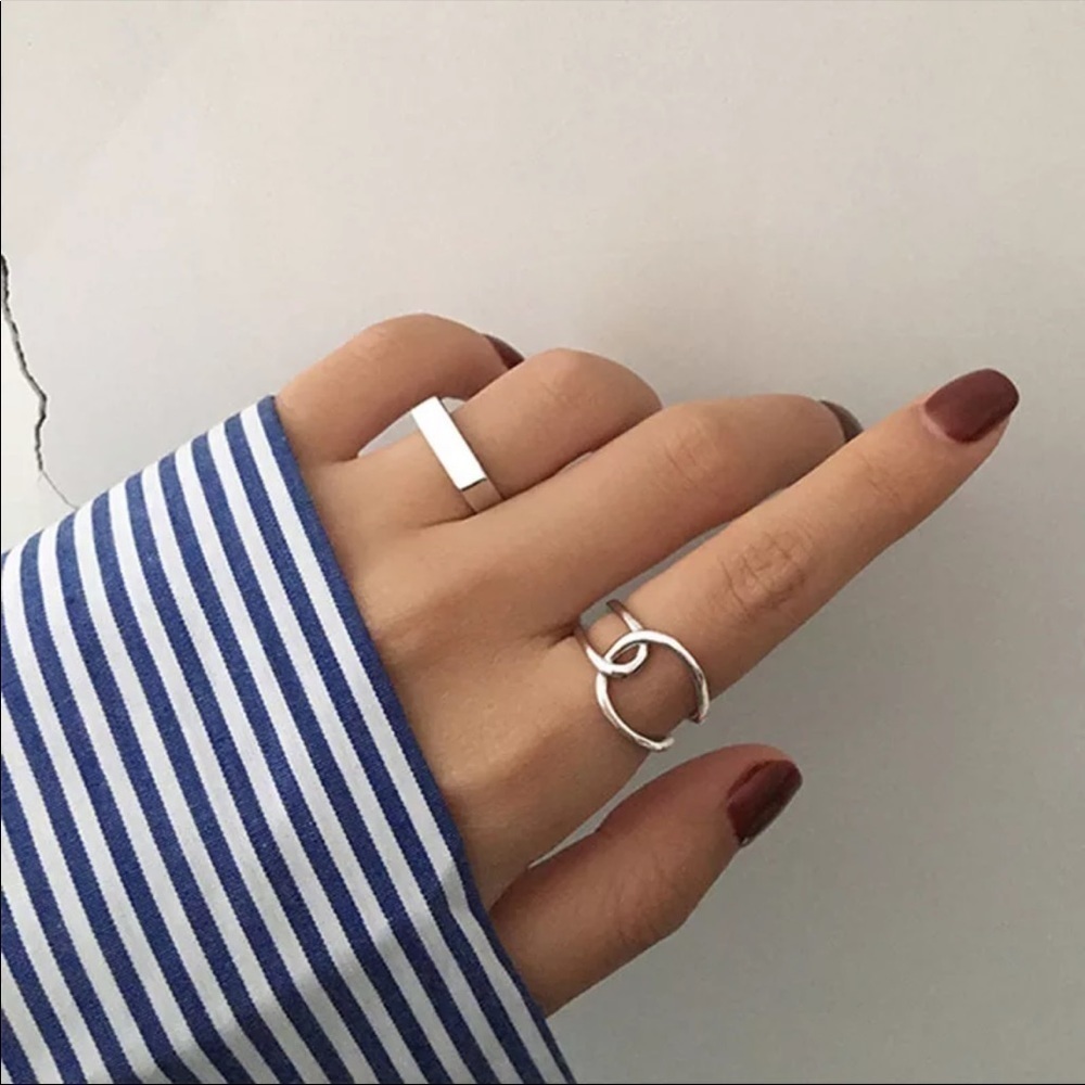 𝅺NEW 925 Sterling Silver Open Adjustable Ring